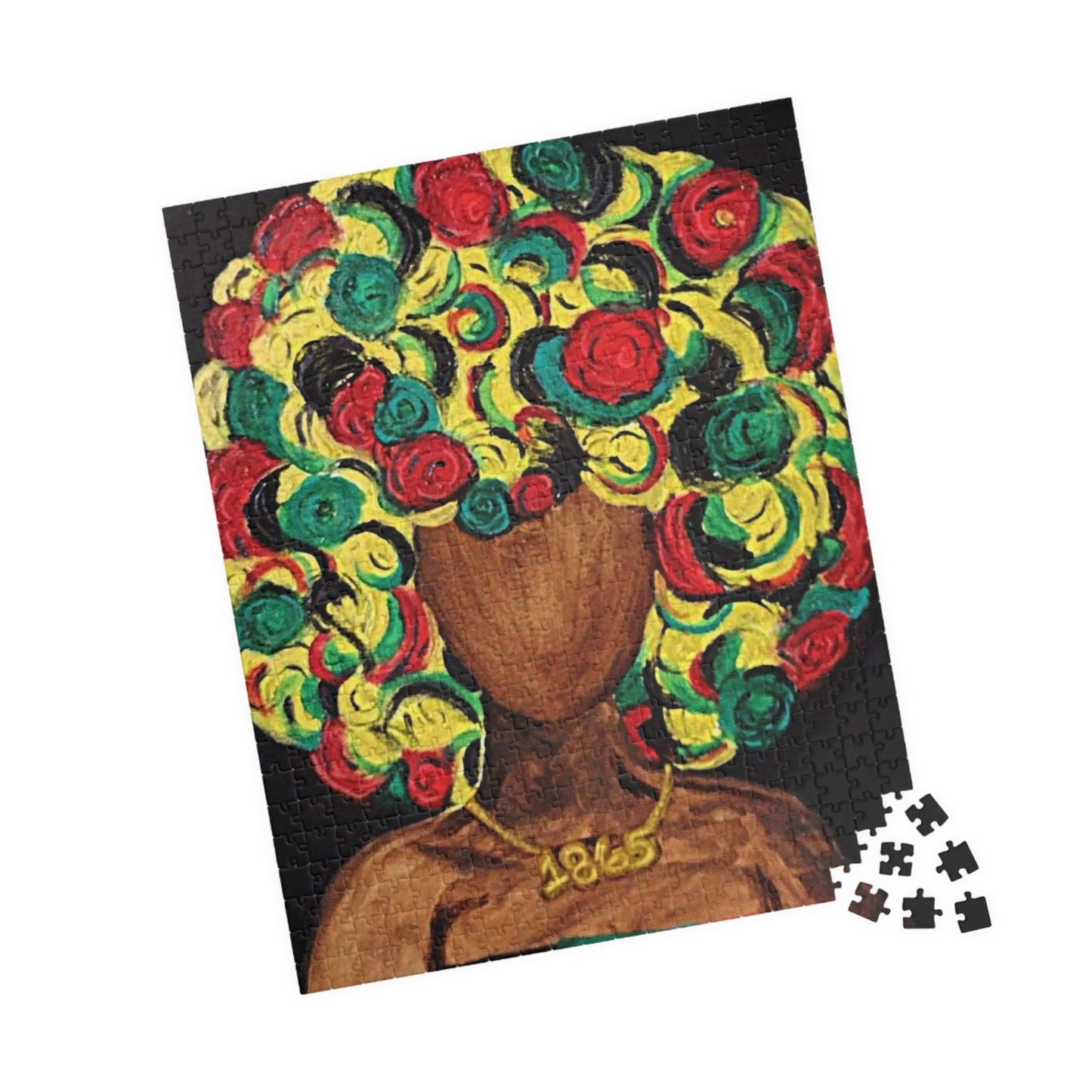 Colorful Black Woman Puzzle - Afro Art - 110, 252, 520, 1014-piece - African American Home Decor, Unique Gift, Family Activity, [...]
