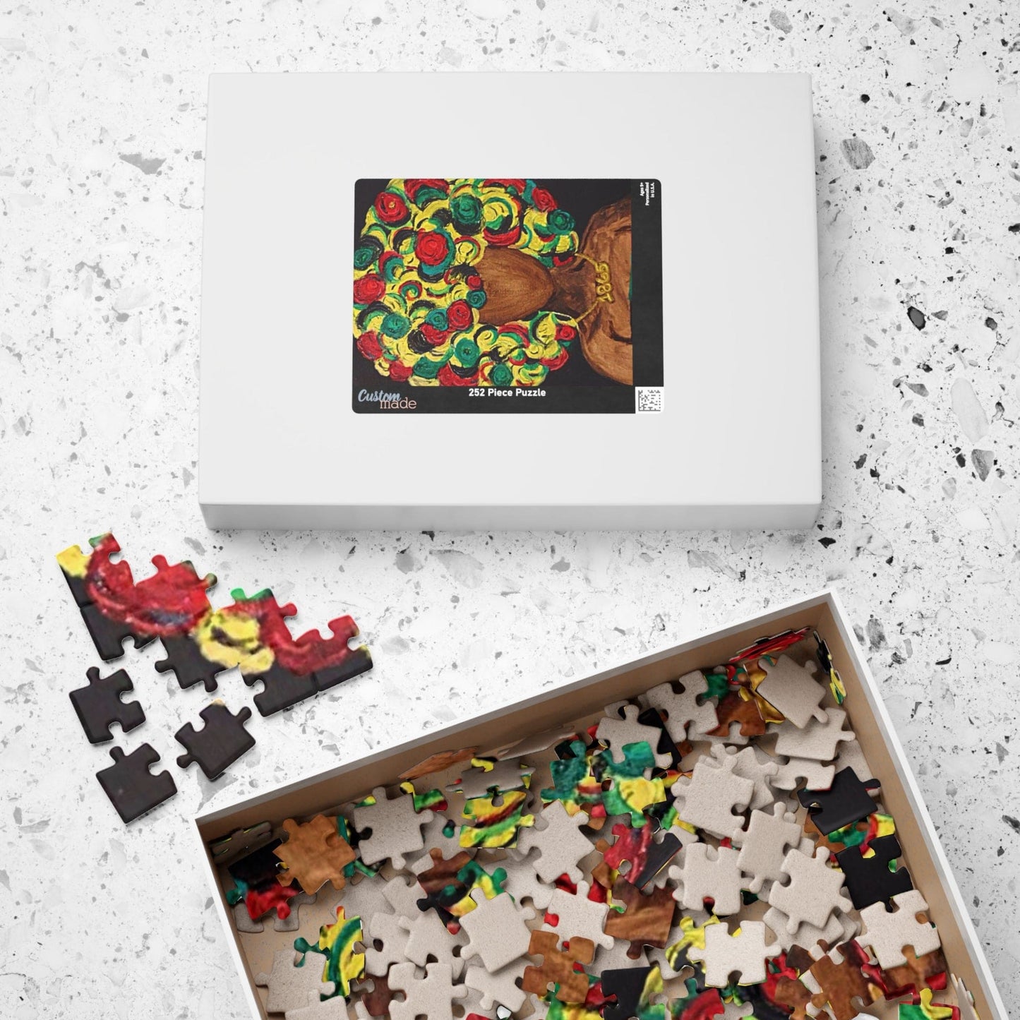 Colorful Black Woman Puzzle - Afro Art - 110, 252, 520, 1014-piece - African American Home Decor, Unique Gift, Family Activity, [...]