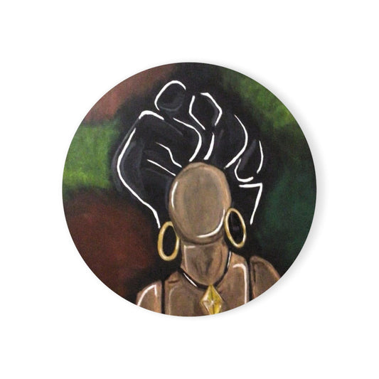 Empowering Art Coaster, Cork Back Coaster, Bohemian Home Decor, Stylish Drinkware, Unique Gift for Her, Table Accessories