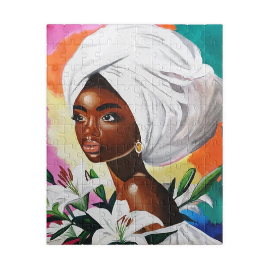 Elegant Afrocentric Puzzle - 110, 252, 520, 1014 Pieces | Home Decor, Gift, Family Activity, Art Lover, Puzzle Night