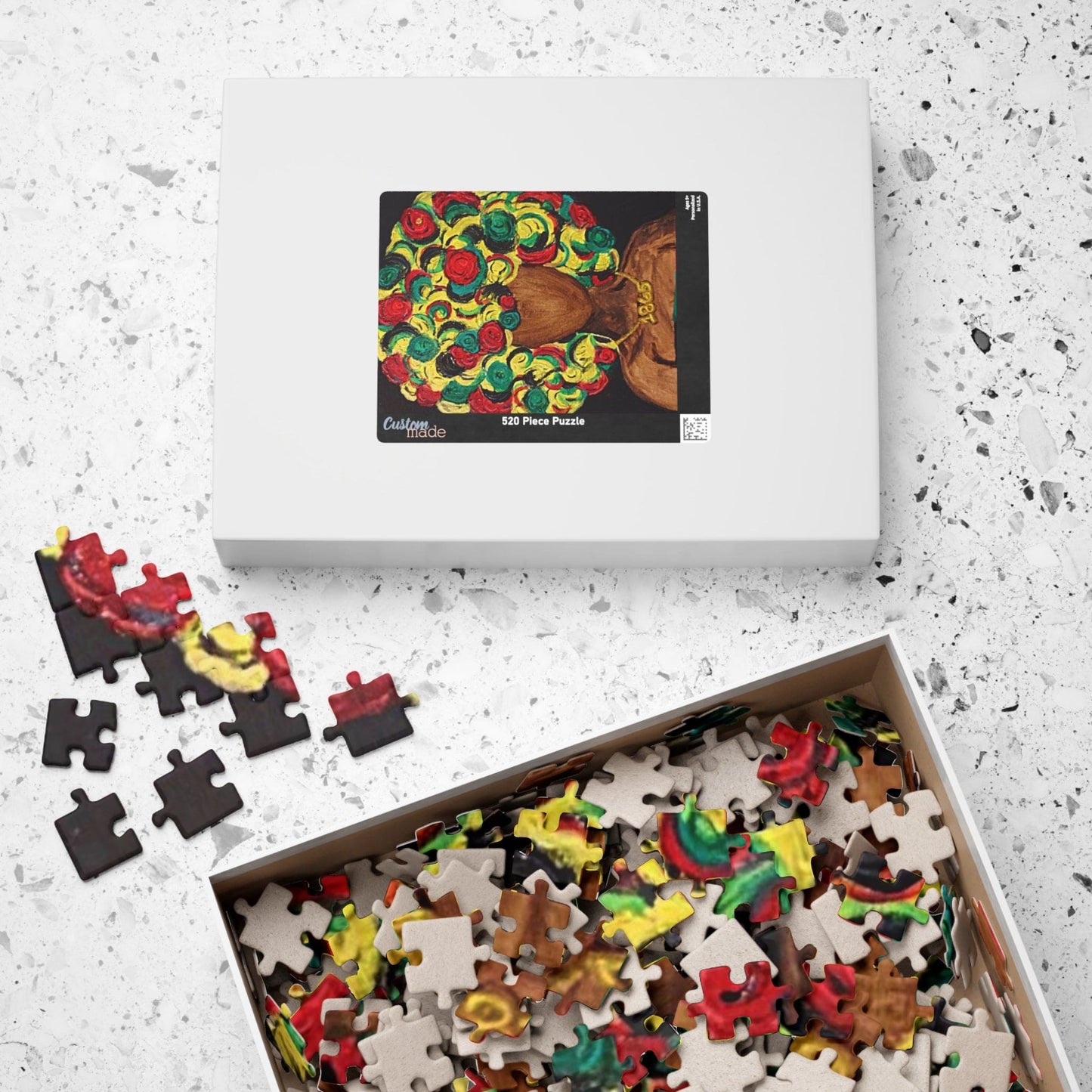 Colorful Black Woman Puzzle - Afro Art - 110, 252, 520, 1014-piece - African American Home Decor, Unique Gift, Family Activity, [...]