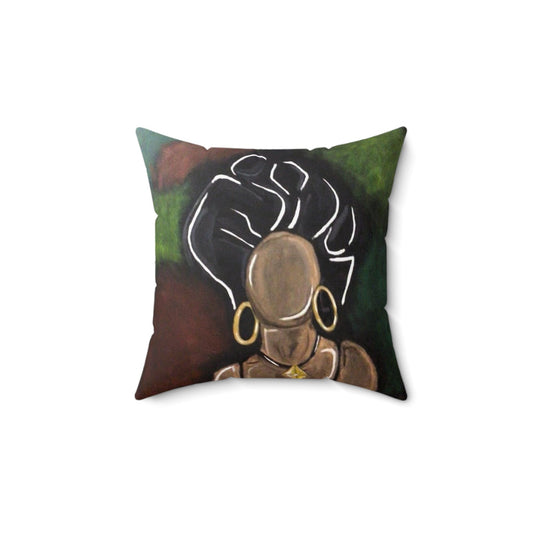 Elegant Afrocentric Throw Pillow, Home Decor, Artisan Cushion, Living Room Accent, Unique Gift for Her, Modern Interior
