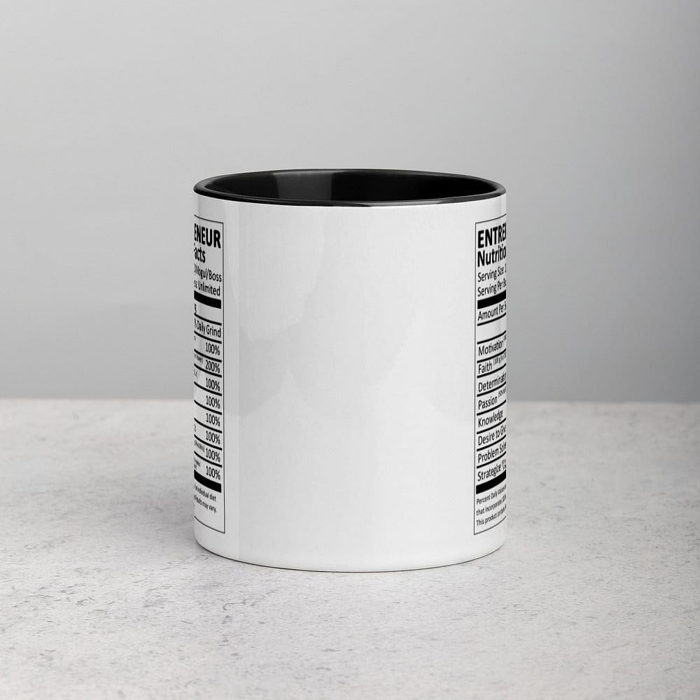 Entrepreneur Life Nutrition Facts Mug with Color Inside - Entrepreneur Life
