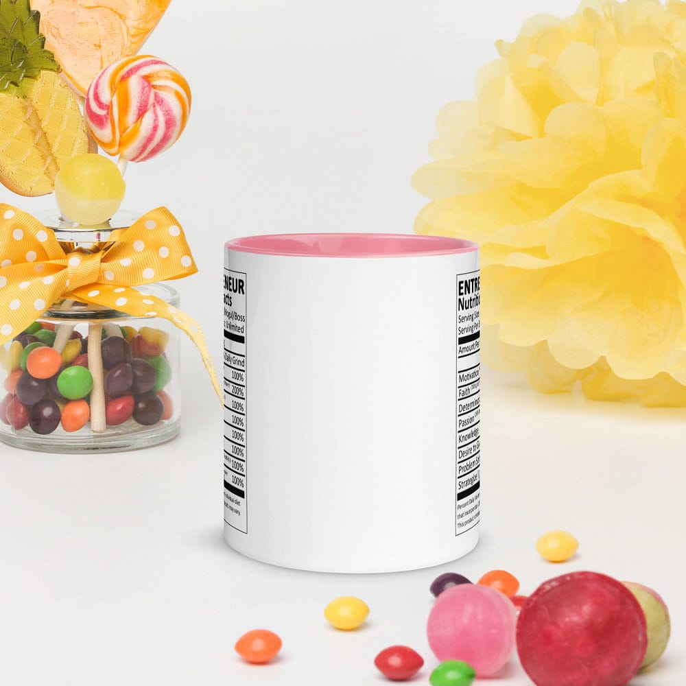 Entrepreneur Life Nutrition Facts Mug with Color Inside - Entrepreneur Life