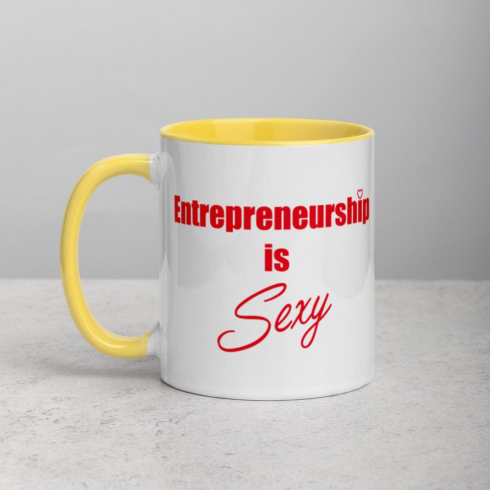 Entrepreneurship is Sexy Mug with Color Inside - Entrepreneur Life
